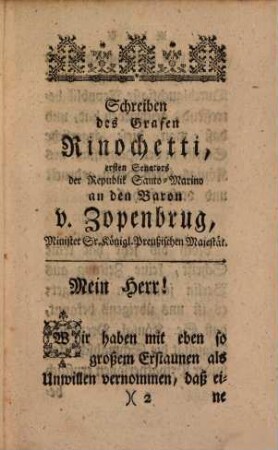 Schreiben an das Publicum : Aus dem Französischen, Drittes Schreiben
