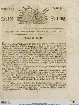 Erster Band. Vier und Dreißigstes Stück