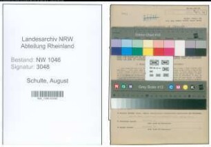 Entnazifizierung August Schulte , geb. 06.07.1895 (Fahrradhaendler)