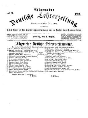 Die Verhandlungen der XXVIII. Allgemeinen Deutschen Lehrerversammlung zu Augsburg : (Fortsetzung)