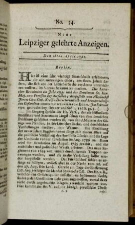 No. 34. Den 26ten April 1790.