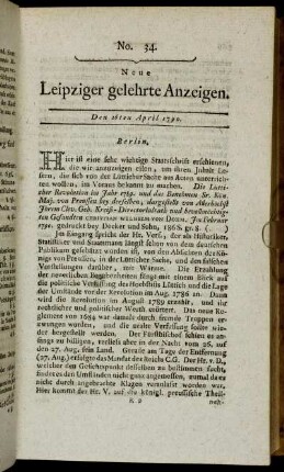 No. 34. Den 26ten April 1790.