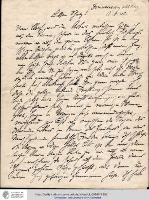 Brief vom 11.05.1905