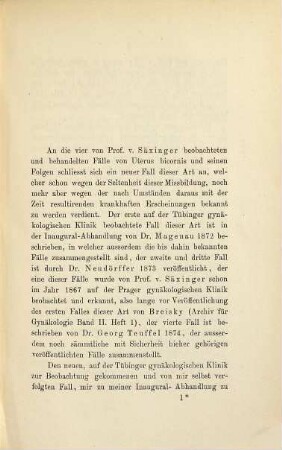 Ein Fall von Uterus bicornis mit rechtseitiger Haematometra, Haematocolpos, Haematosalpinx : Inaug.-Diss.