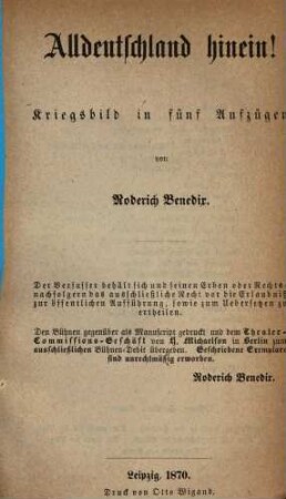 Alldeutschland hinein!