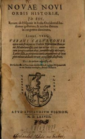 Novae novi orbis historiae libri tres