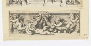 Sieben Amoretten spielen mit einem Feston, Blatt 4 der Folge "Spielende Amoretten"