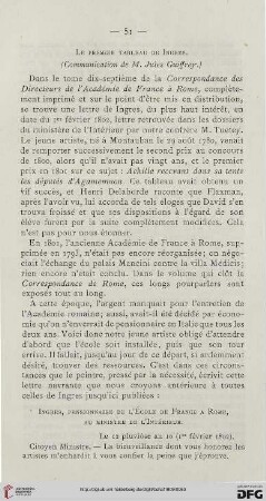 Le premier tableau de Ingres