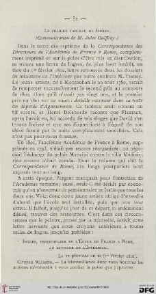 Le premier tableau de Ingres