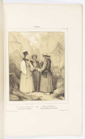 Les bons conseils, Blatt 8 der Folge "Souvenirs du Tyrol, du Vorarlberg et de la hante Bavière"