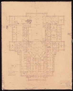 Wiener Staatsoper Wiederaufbau: Grundriss 2. Untergeschoss 1:200