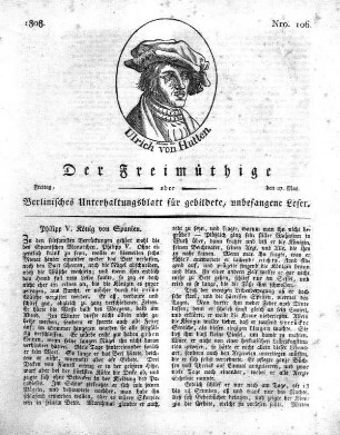 Nro. 106, Freitag, den 27. May 1808