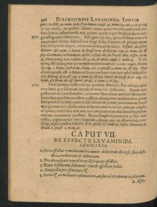 Caput VII. De Effectu Levaminum.