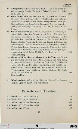 Perserteppich, Textilien (Nr. 312-320a)