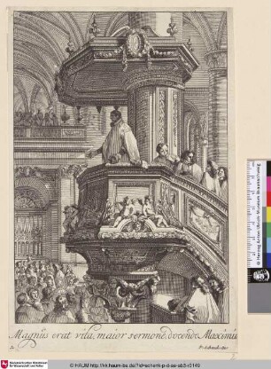 [Ein Prediger in einer Kanzel; Preacher in pulpit]