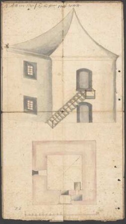 Bauplan des Kirchturms