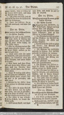 Der 30. Psalm. Dancksagung für GOttes Güte im Creutz und Trübsal