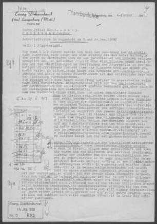 Gaggstatt mit Mistlau und Niederwinden: Visitationsbericht mit Pfarrbericht 1957/1958