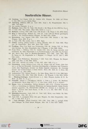 Neufürstliche Häuser (Nr. 728-964)
