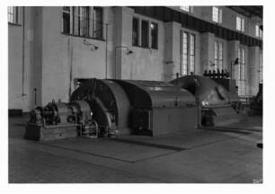 Industrie-Kraftwerk. Turbine 9, Ansicht vom Generator : Lauta (Niederlausitz). Industrie-Kraftwerk. Turbine 9, Ansicht vom Generator