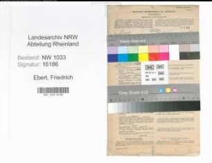 Entnazifizierung Friedrich Ebert , geb. 18.12.1902 (Kriminalsekretaer)