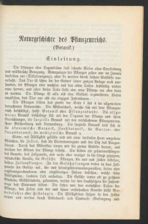 Naturgeschichte des Pflanzenreichs. (Botantik.)
