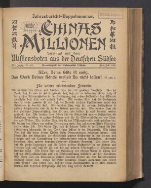 Nr. 6/7. Juni/Juli 1920