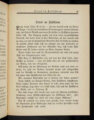45, Hinab im Fallschirm