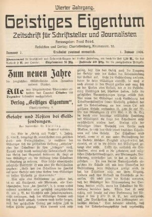 Nummer 7 (1. Januar 1908)