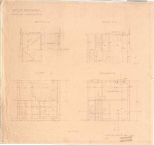 Littmann, Max; Bocksberg; Hofgut, Remisenbau - Eiskeller u. Waschküche (Grundriss Keller,Grundriss EG)