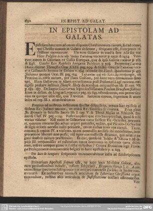 In Epistolam Ad Galatas