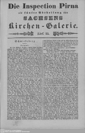 Schmiedeberg, Reinhardtsgrimma : 25. Lieferung