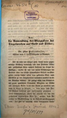 Kleine Schriften, 10