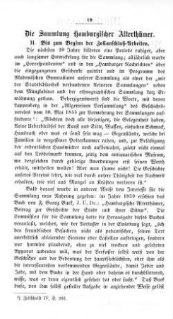 Die Sammlung Hamburgischer Alterthümer.