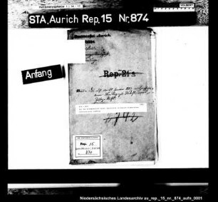 Der zur Präsentation eines Justizrats in Aurich einberufene ostfriesische Landtag