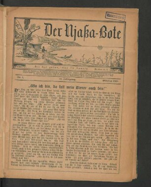 Nr. 4. 15. Jahrgang. Oktober 1919
