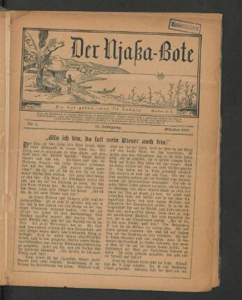 Nr. 4. 15. Jahrgang. Oktober 1919