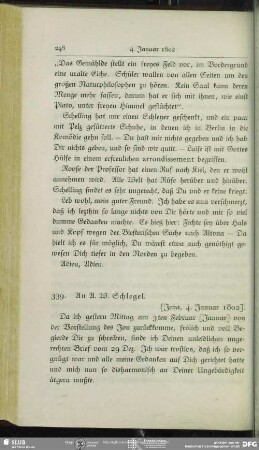 Caroline von Schelling an August Wilhelm von Schlegel, Jena, 04.01.1802