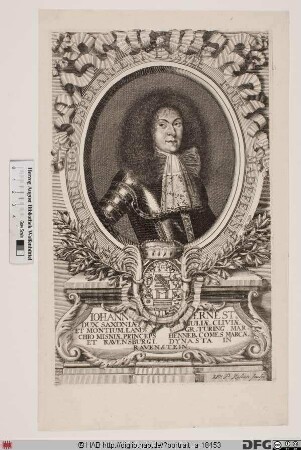 Bildnis Johann Ernst III., Herzog zu Sachsen-Saalfeld (reg. 1680-1729)