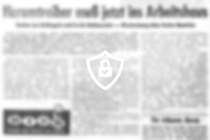 Herumtreiber muß jetzt ins Arbeitshaus