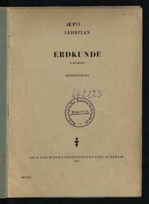 Lehrplan Erdkunde : 6. Klasse ; Mittelschule