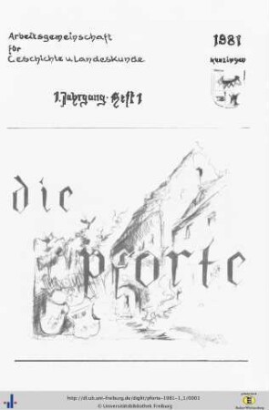 1. Jahrgang (Heft 1): Die Pforte