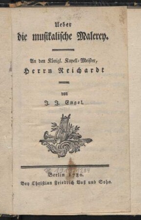Ueber die musikalische Malerey