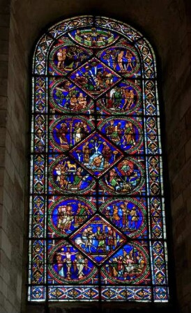 Frankreich. Bourgogne. Yonne. Sens. Cathedrale Saint Etienne. 12 bis 14 Jahrhundert. Glasfenster