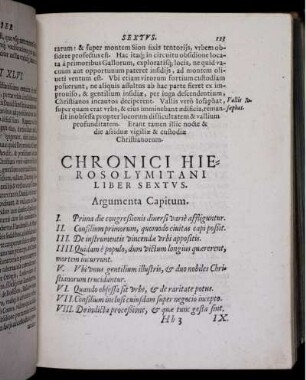 Chronici Hierosolymitani Liber Sextus