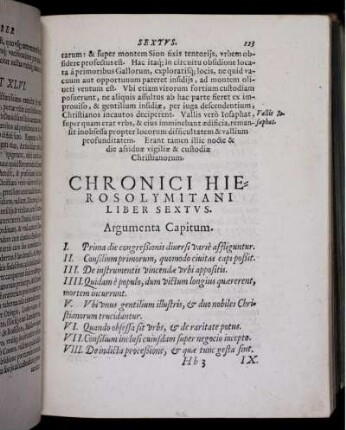 Chronici Hierosolymitani Liber Sextus