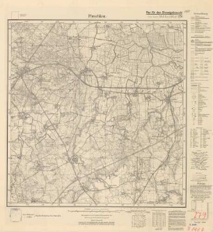 1487 (alte Nr.: 279) Pörschken, Meßtischblatt (4cm - Karte)