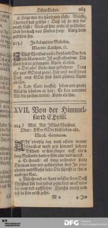 XVII. Von der Himmelfarth Christi.