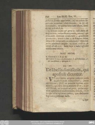 Tit. VI. De libellis dimissoriis, qui apostoli dicuntur.