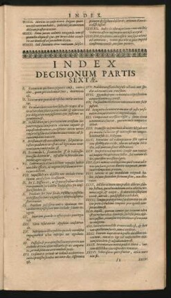 Index Decisionum Partis Sextae